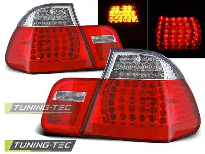 Vrácení Zdarma Zadní čirá LED světla BMW 3 E46 (2001 - 2005) - červené