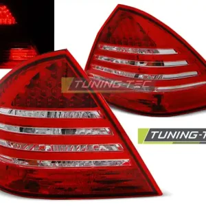 Zadní čirá LED světla Mercedes Benz C W203 (2000 - 2004) - červené Jen Po Omezenou Doba