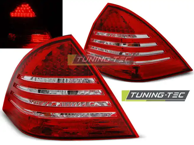 Zadní čirá LED světla Mercedes Benz C W203 (2000 - 2004) - červené Jen Po Omezenou Doba