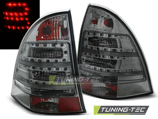 Sezónní Sleva Zadní čirá LED světla Mercedes Benz C S203 - Combi (2001 - 2007) - kouřové