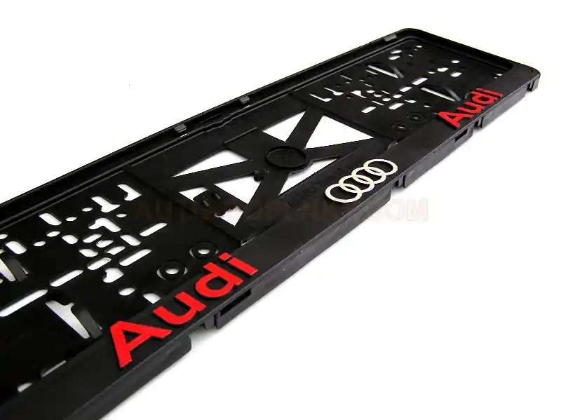 Podznačka 3D - podložka SPZ Audi (1 ks) - červená Nejlepší Cena
