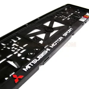 Sezónní Sleva Podznačky 3D - podložky SPZ Mitsubishi Motor Sport (2 ks)