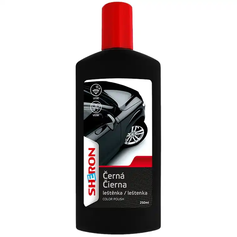Barevná leštěnka Sheron - černá (250 ml) Zlevněný