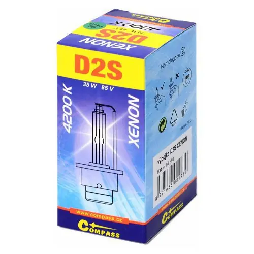 Xenonová výbojka D2S 4200°K s homologací E13 - Compass Rychlé Dodání