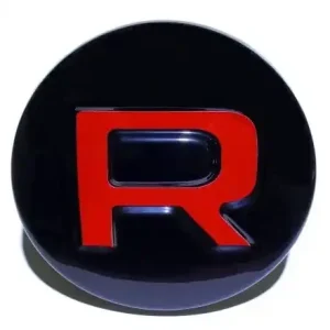 Kryt předního znaku - emblému Škoda Rapid (2012 - 2019) - "R" černý - Reflective RED Finální Výprodej