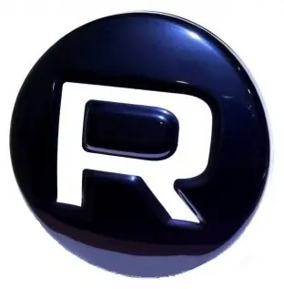 Speciální Cena Kryt zadního znaku - emblému Škoda Rapid (2012 - 2019) - "R" černý - Reflective White