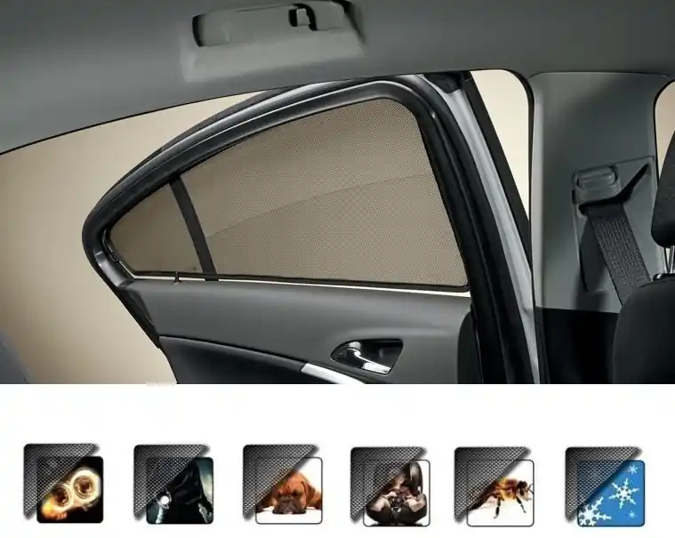 Protisluneční clony zadních oken + kufru Škoda Rapid Liftback (2012 - 2019) - sada 3 ks Sezónní Sleva