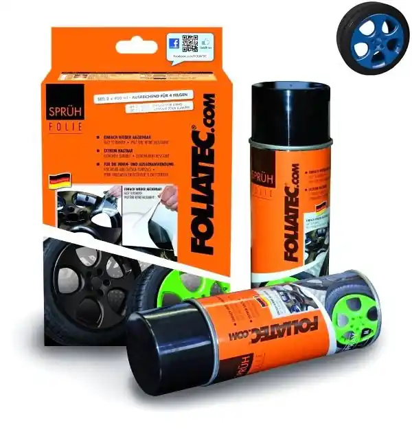 Autentický Barva na kola Foliatec - fólie ve spreji - modrá lesklá (800 ml) - 2054