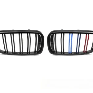 BMW G32 2017-2020 - Přední maska černá lesklá double bar s trikolórou Vysoce Kvalitní