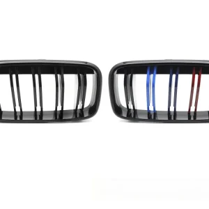 Poslední Šance BMW X2 F39 2018-2023 - Přední maska černá lesklá double bar s trikolórou