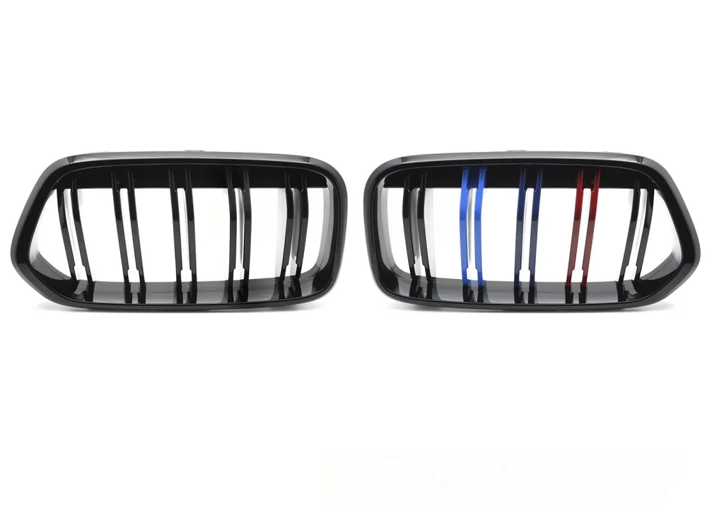 Poslední Šance BMW X2 F39 2018-2023 - Přední maska černá lesklá double bar s trikolórou