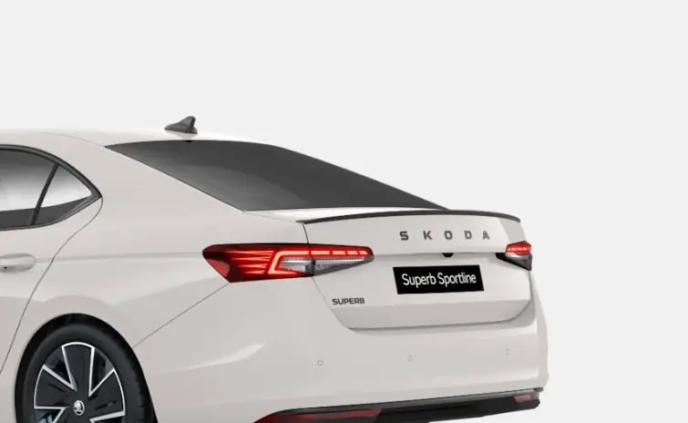 Aktuální Škoda Superb IV Liftback - křídlo na kufr GLOSSY BLACK - SPORTLINE