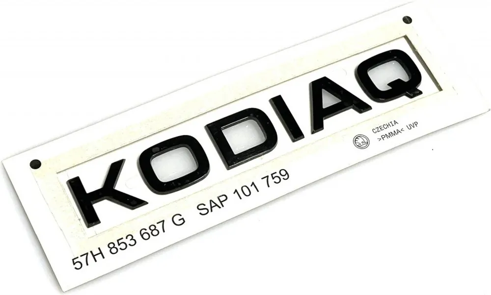 Škoda Kodiaq II - zadní logo KODIAQ RS černé Top Prodej